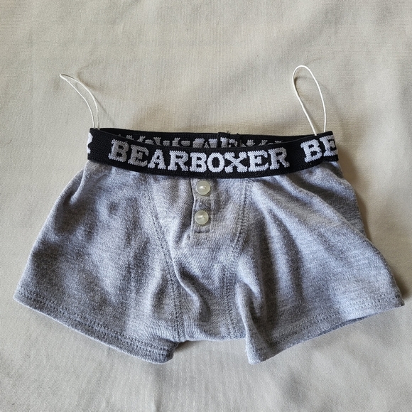 Build-a-Bear Workshop Gray bear Boxers for plush animals. Hole in back for tail. - Picture 5 of 6